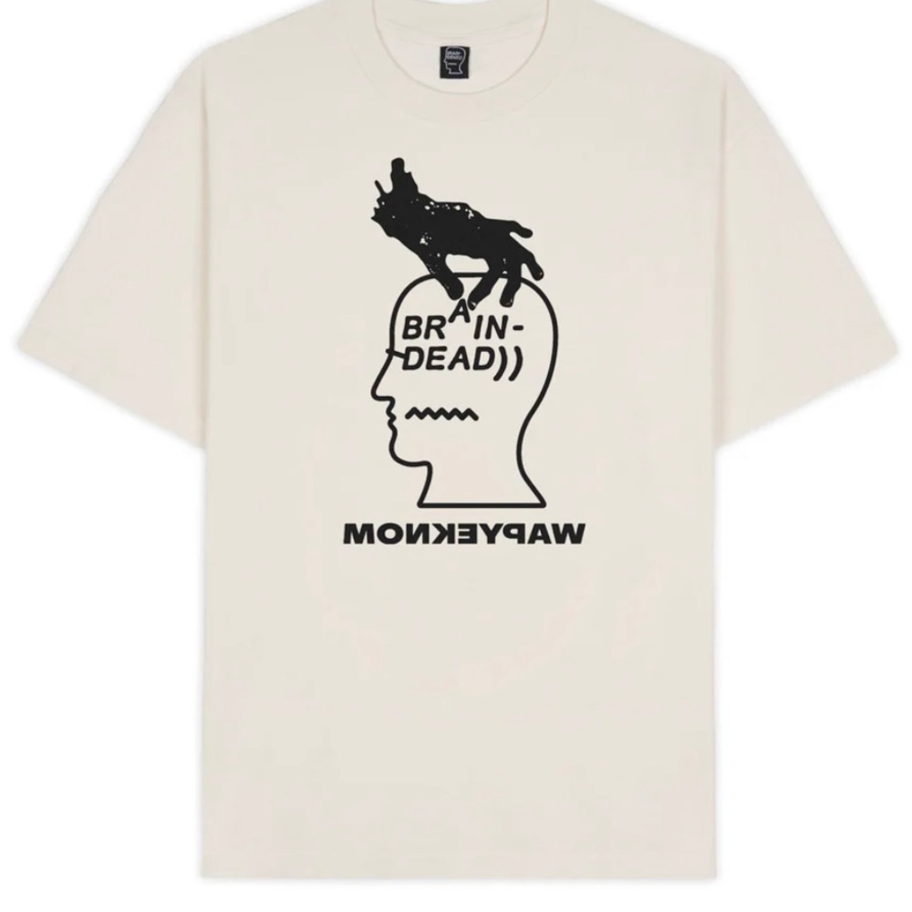 Jordan Peele Brain Dead x Monkeypaw Logo Lockup T Shirt